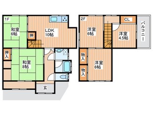 寝屋川市太秦中町戸建の物件間取画像